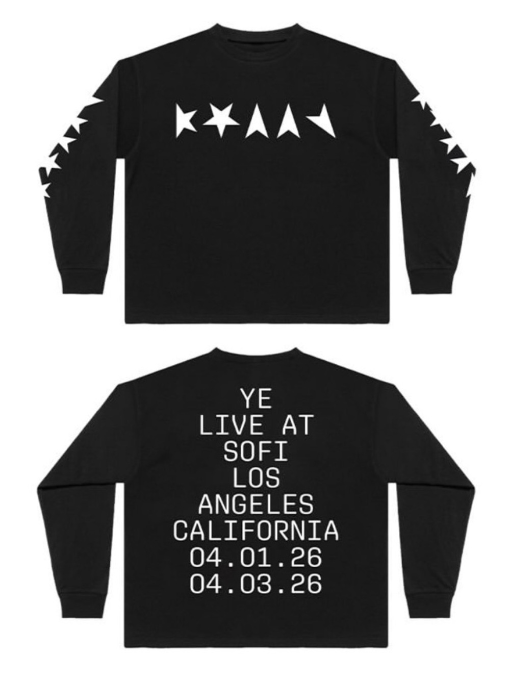 Ye Live at Sofi Long Sleeve T shirt S-5XL New 2026